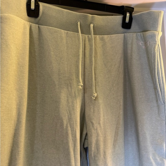 Victoria's Secret Cotton Fleece Mid Rise Jogger Sweatpants Soft Green - Picture 4 of 11